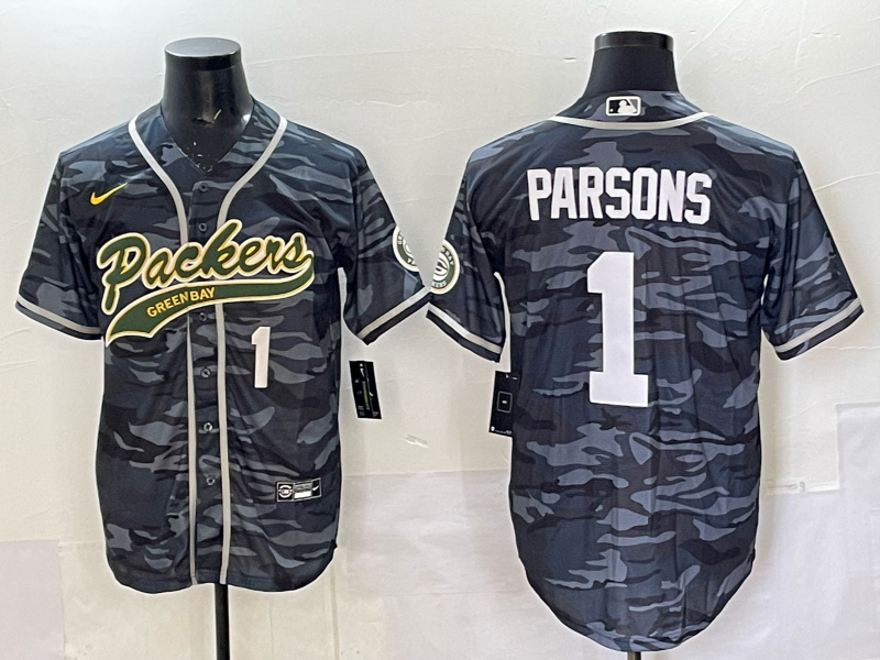 Men Green Bay Packers 1 Parsons camo Nike NFL 2025 jersey 02